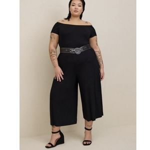 Torrid Black Super Soft Culotte Jumpsuit